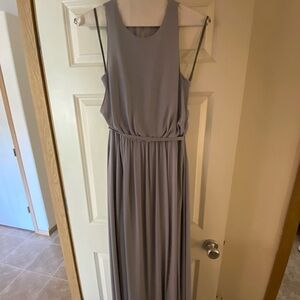 White by Vera Wang Sleeveless Bridesmaid Dress Color: Fog